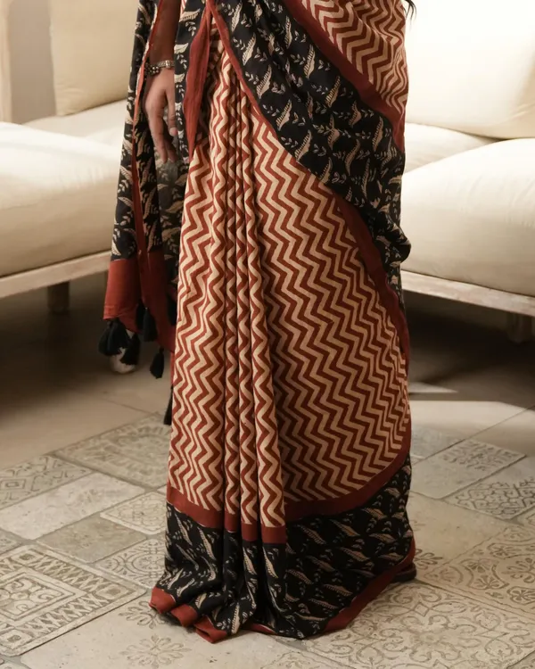 Multicolour_Cotton_Zigzag_Print_Mul_Saree_For_Women